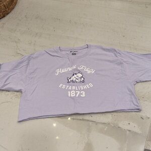 TCU Champion Lavender oversized crop T-Shirt